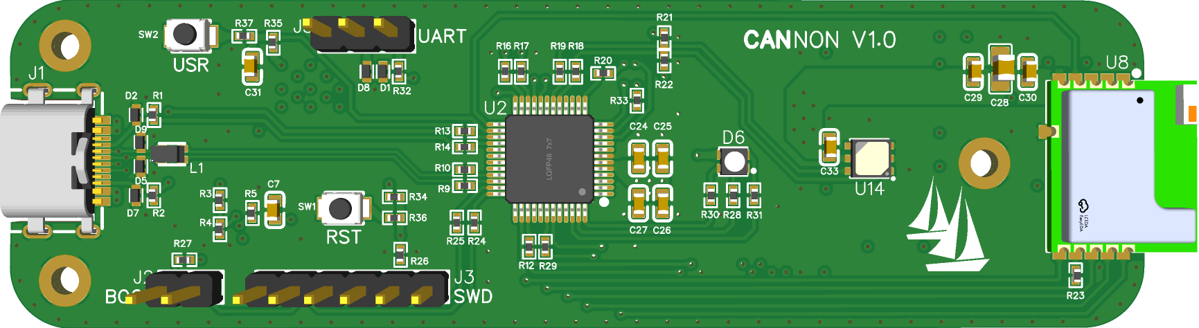 PCB Top View